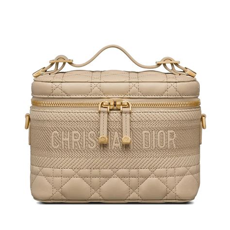 dior cream bag|designer dior makeup bag.